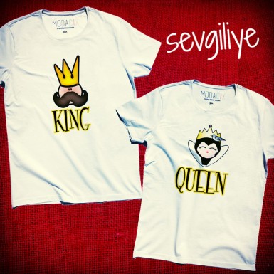 Efsane King Queen Sevgili Tişörtleri