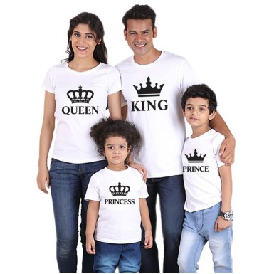 King Queen Aile Tişörtleri (dörtlü)