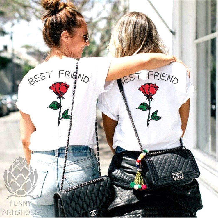 Best Friend Yazılı BFF Tişört