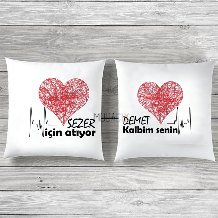 İsimli Sevgili Yastıkları 