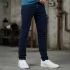Erkek Kot Pantolon - Likralı - Lacivert-4