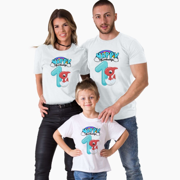 1 Yaş Doğum Günü Aile Tişörtü (1-3-4-5 yaş için her beden mevcut)