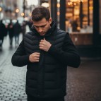 Slimfit Kışlık Siyah Erkek Şişme Yelek-2