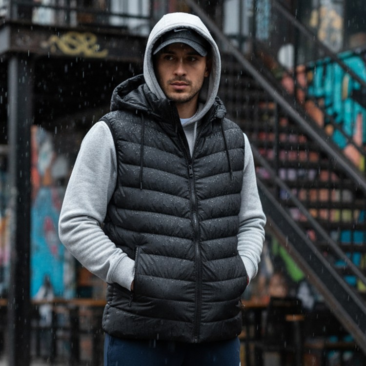 Slimfit Siyah Erkek Şişme Yelek