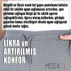 Jogger Pantolon - Gri Erkek Yürüyüş Pantolonu - Beli Lastikli Likralı Kumaş