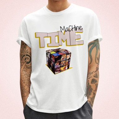Zaman Makinesi Vintage Tasarım Erkek Tişört