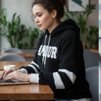 Spor Bayan Sweatshirt - Siyah - Peluş-3