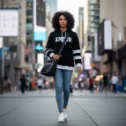 Spor Bayan Sweatshirt - Siyah - Peluş-1