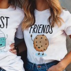 Sevimli Best Friends Tişört - Sevimli Süt Kurabiye