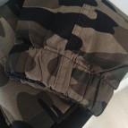 Askeri Kamuflaj Pantolon - Haki Likrali Paçası Lastikli