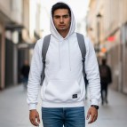 Kalın Beyaz Erkek Sweatshirt-3
