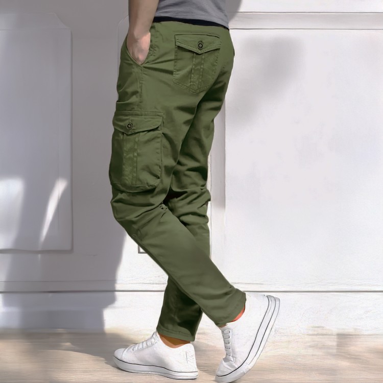 Kışlık Haki Kargo - Boru Paça, Gabardin, Likralı, Regular