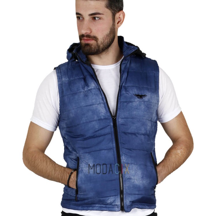Erkek Kot Desen Şişme Yelek