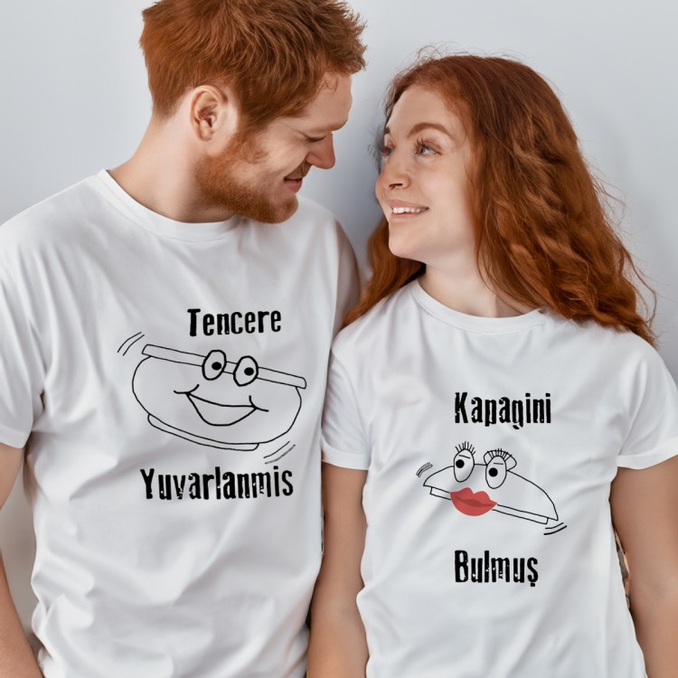 Tencere Kapak Sevgili Tişört Kombini