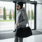 Kadın Kapüşonlu Sweatshirt - Oversize Gri-1