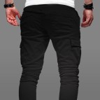 Kışlık Slimfit Gabardin Jogger - Bel ve Paça Lastikli, Likralı, Siyah