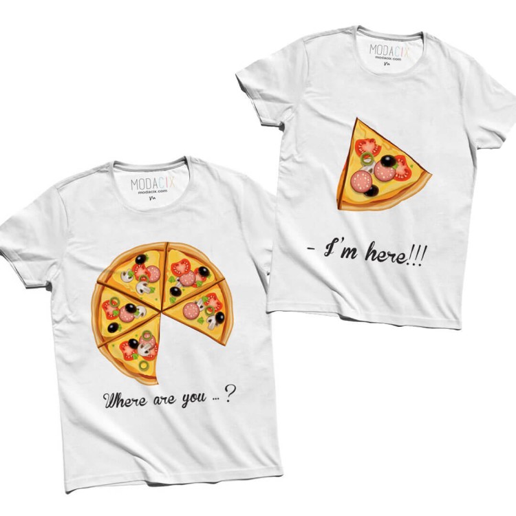 Pizza Sevgili Tişörtleri