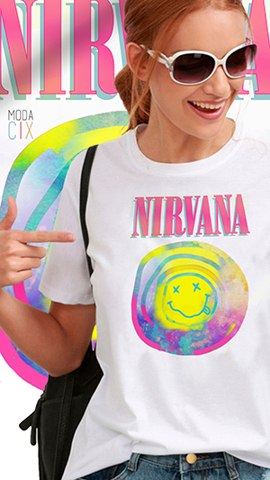 Nirvana Smile Bayan Tişört